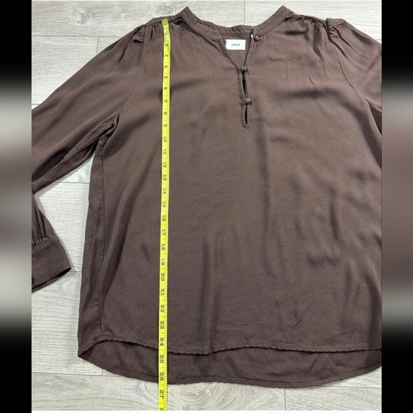 Aritzia Wilfred Ava Mocha Brown Blouse - Picture 3 of 7